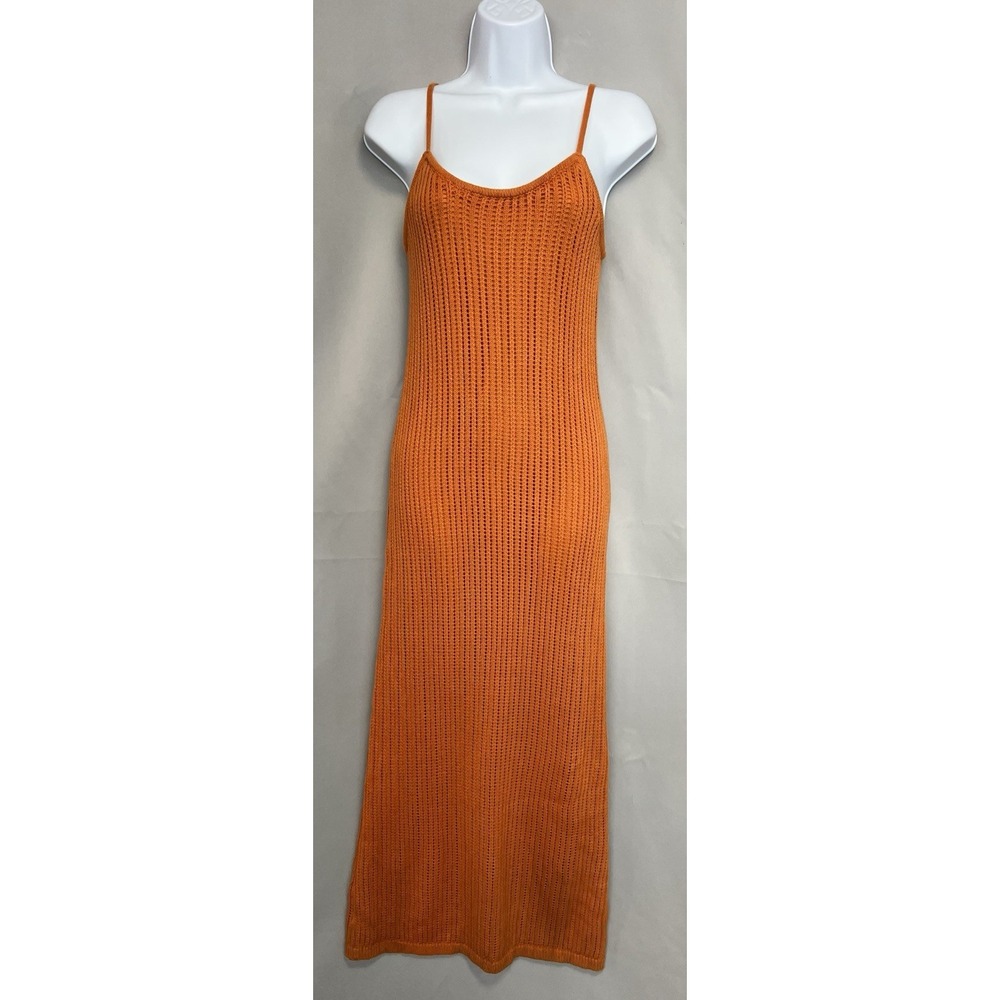 Womens Dress XS  Boho Babydoll‎ Y2K Fairy Cottagecore Crochet Maxi Sweater Knit